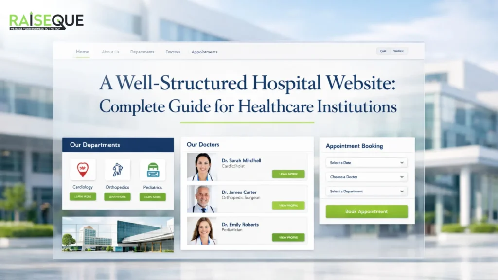A Well-Structured Hospital Website: Complete Guide for Healthcare Institutions