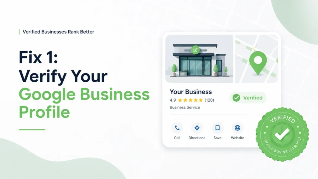 Business Not Showing on Google Maps? 9 Proven Fixes for Local Ranking 2 Fix 1: Verify Your Google Business Profile
